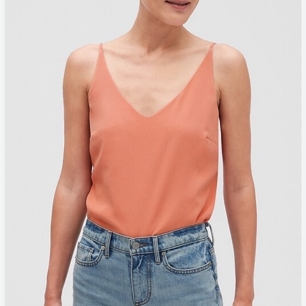 Banana Republic Classic Camisole Coral Size Medium Petite Adjustable Straps work